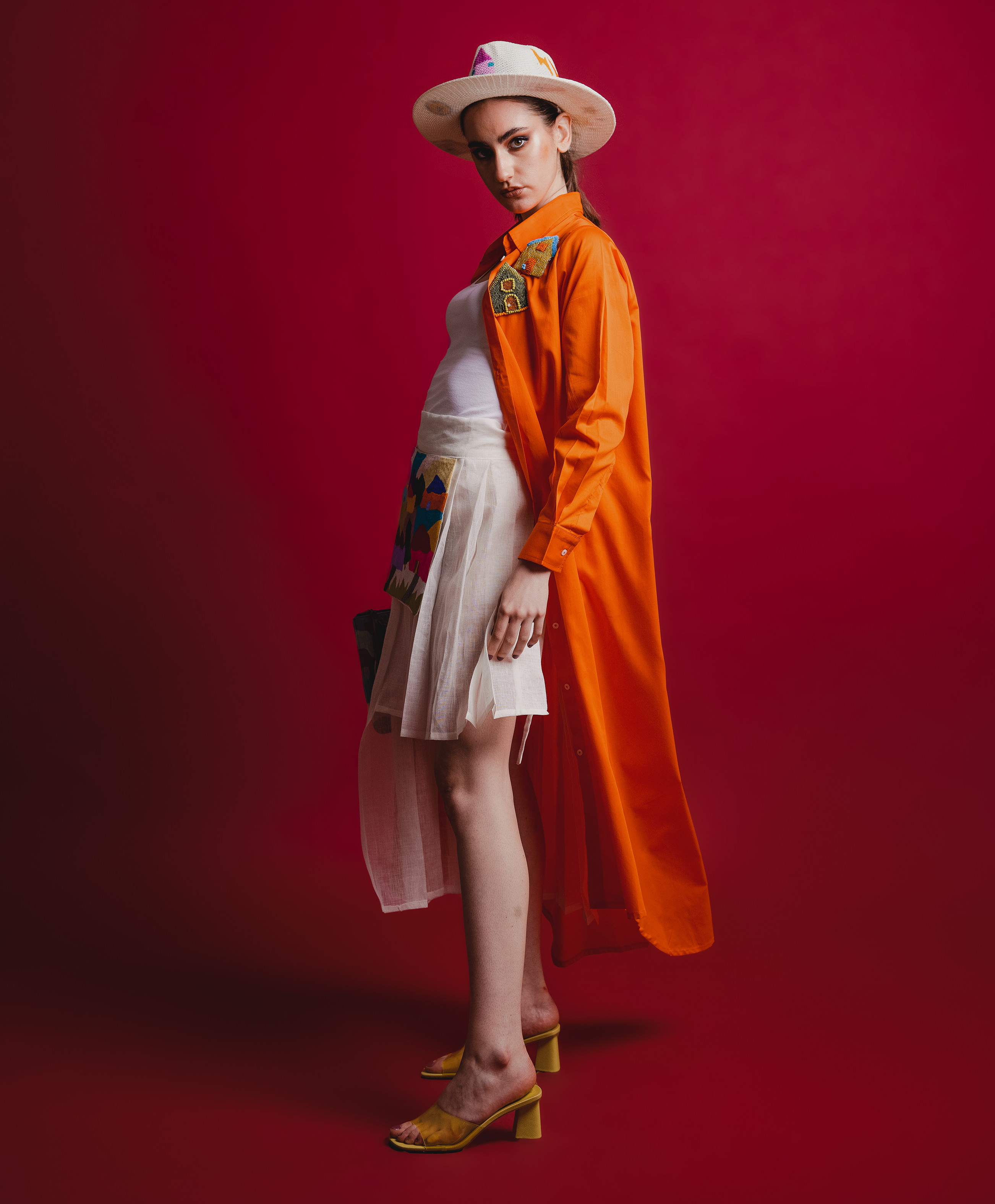 Kate (Orange & White)