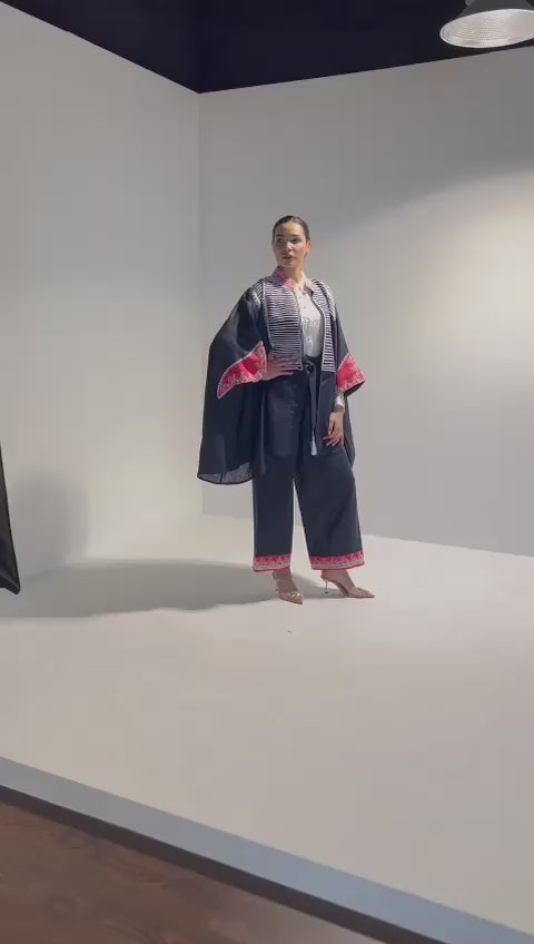 Farah Mini Cape (Navy Blue)