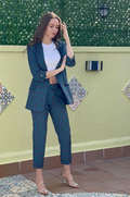 Printed Belt Pants