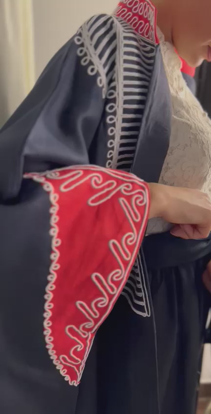 Farah Mini Cape (Navy Blue)