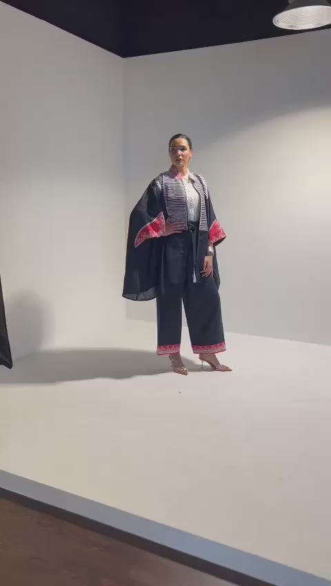 Farah Mini Cape (Navy Blue)